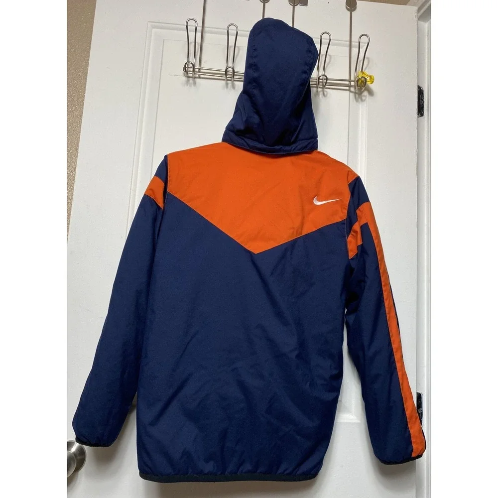 Nike Vintage Y2K Embroidered Logo Reversible Fleece Jacket Size L (14-16) Youth